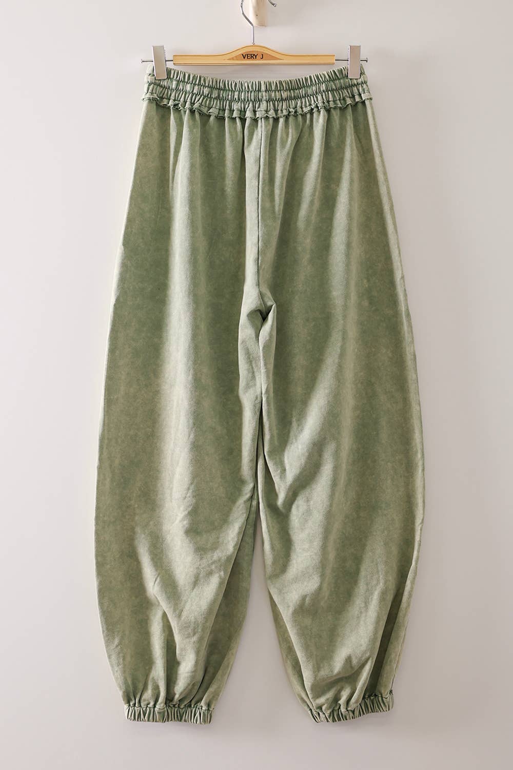 Vintage Wash Cargo Jogger Pants: SAGE
